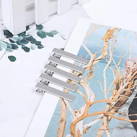 BELLEGIRL basic simple custom size packaging hair clips Cheap wholesale high quality metal silver alligator hair clips for girls