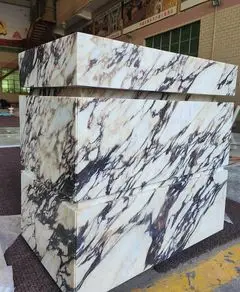 Customized Stone Marble Furniture Calacatta Viola Marble Drawer