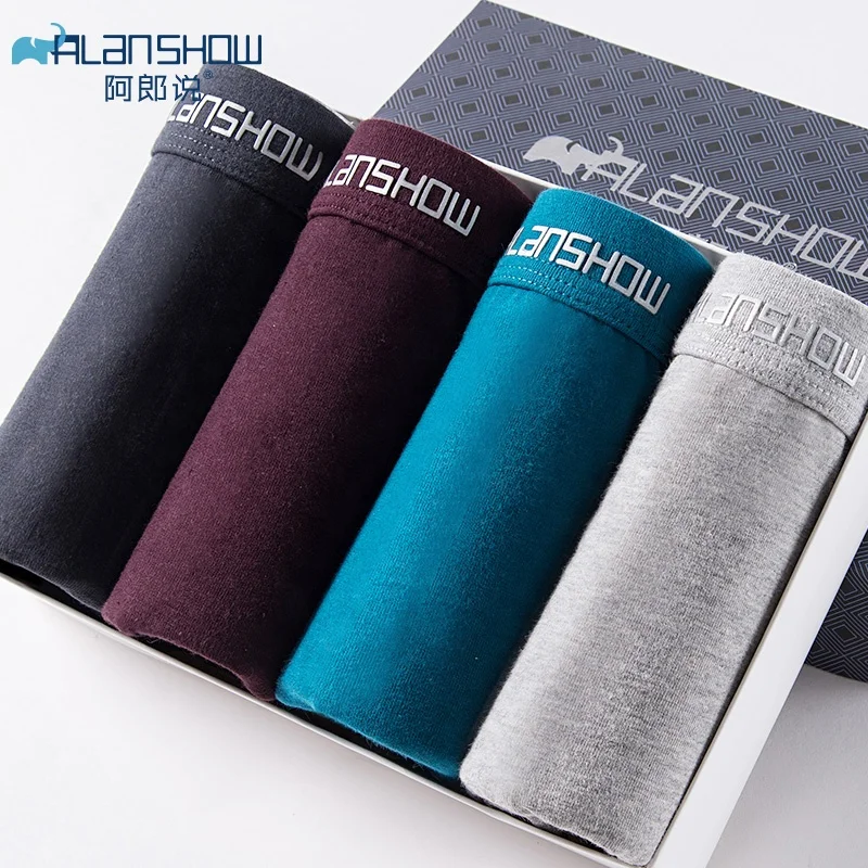 
In Stock China Solid Color Cotton Men Tight Boxers Underwear Boxerbriefs Soft Trunks Comfortable Boxer Briefs 