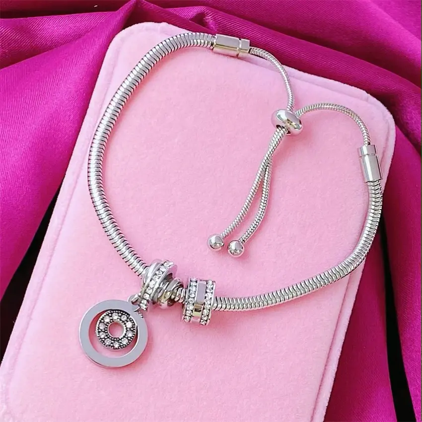 Cute Sterling Silver Charms Beads of Jewelry Making Pandoraer Bracelets DIY Designer Stainless steel jewelry stock