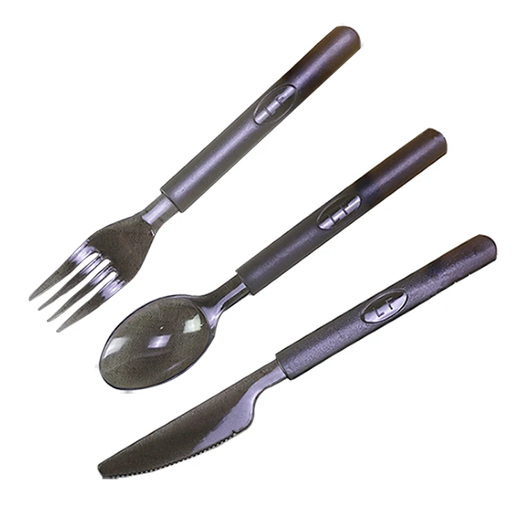 
high quality plastic crockery disposable cutlery sets knives forks and spoons bendable safe for kids to use 