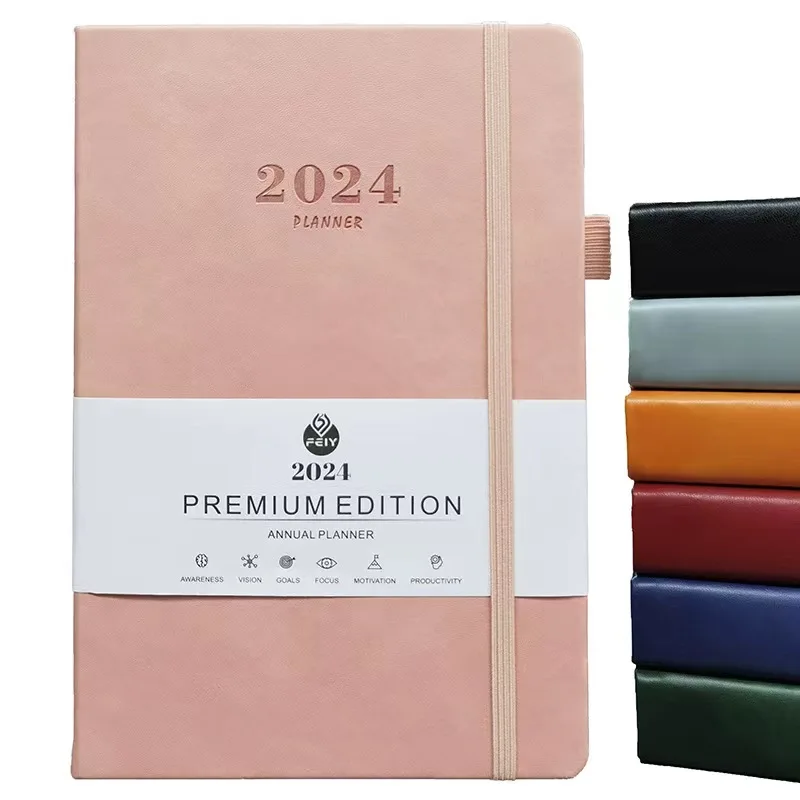 Customized 2024 Annual Calendar 365 Days 194Sheets Daily Office Planner Notebook A5 Schedule Book in stock