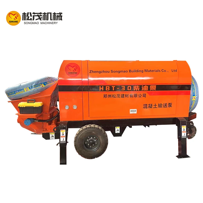 Concrete Conveyor Pump Concrete Pump 60m Automatic Concrete Mixer With Pumps