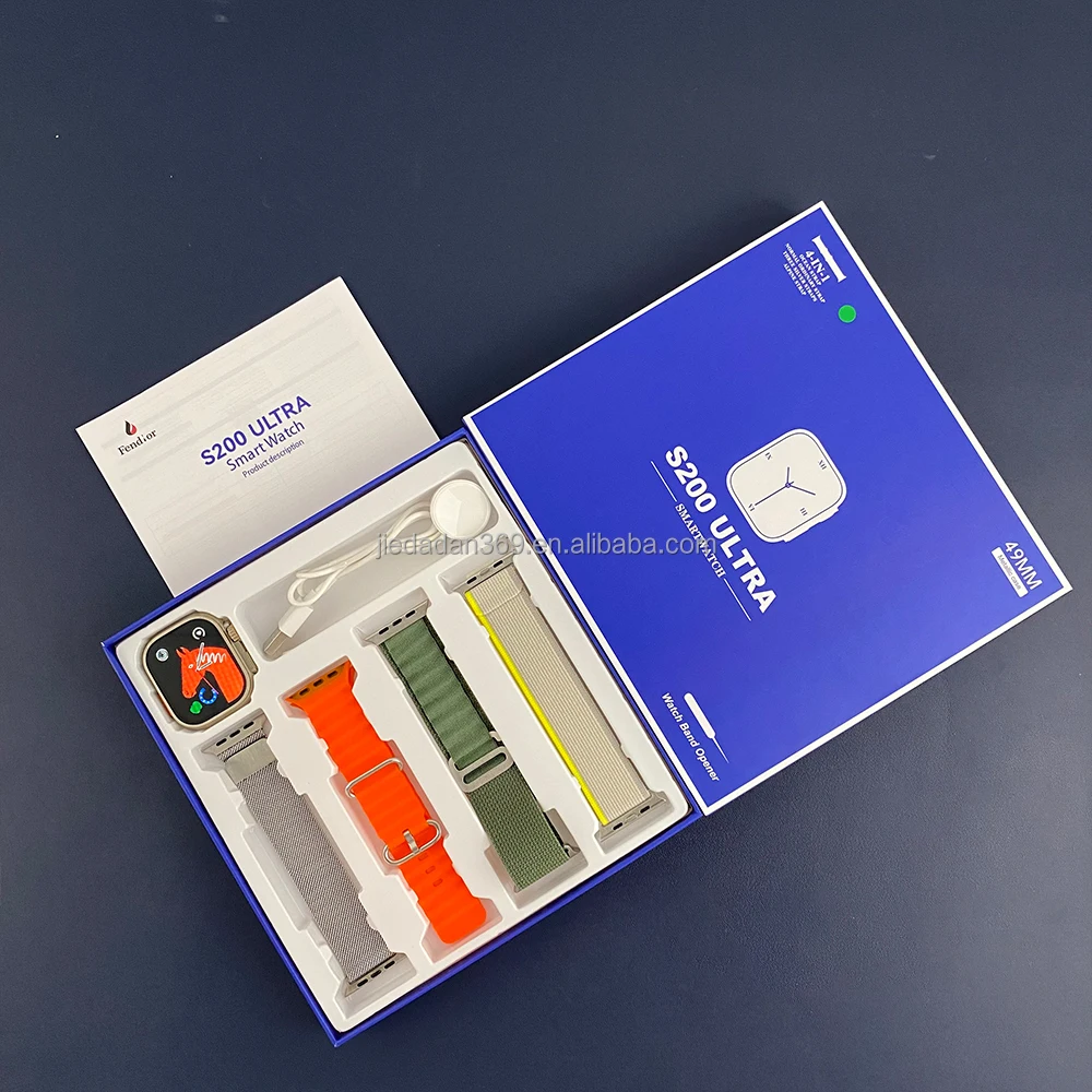 Import China smart watch smart watch s200 ultra 4in1 series 2023 smart watch 2023