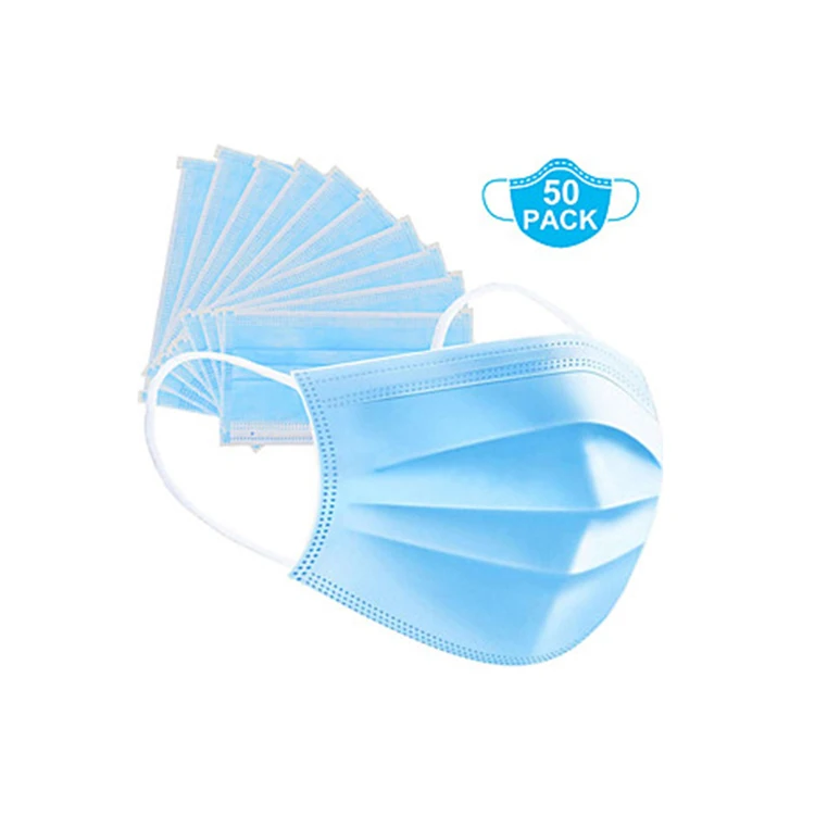 
3 ply Blue White Black Face Mask Mundschutz Masks Fabric Cotton Dust Cycling Disposable Non-woven Mask 