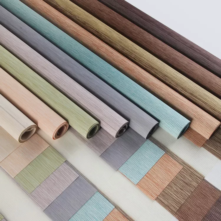 Modern style blackout double layer window shades zebra roller blinds fabric