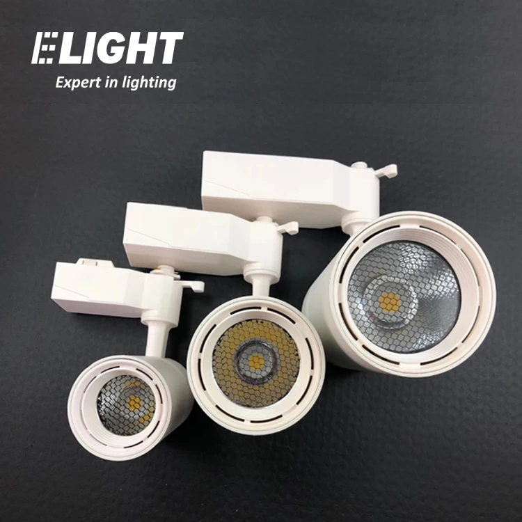 10W 20W 30W plastic led shop track spot light housing with durable LED track light