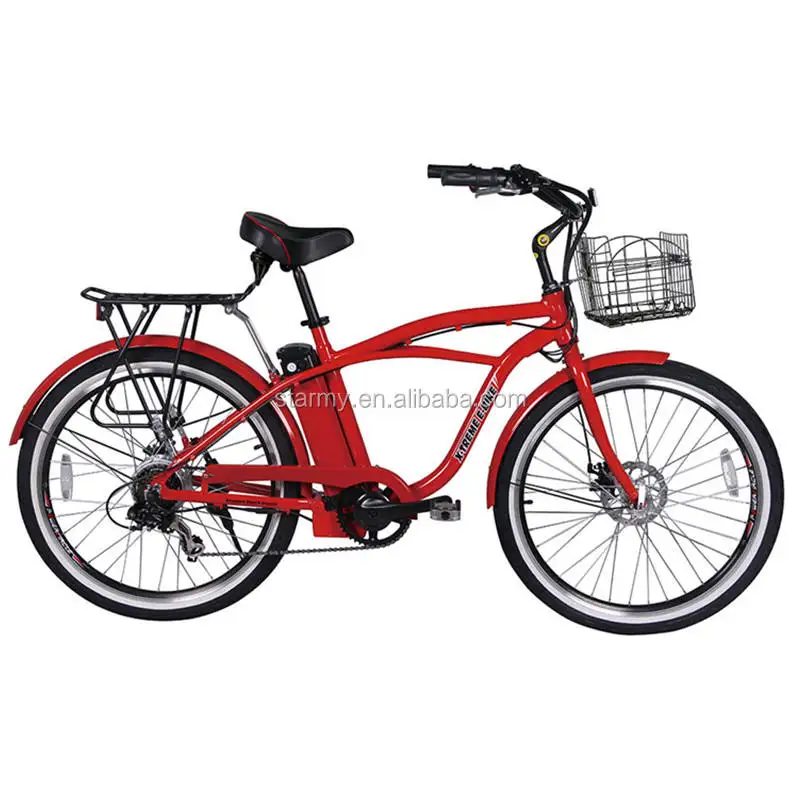 China Manufacturer 26 Inch 36V 350W Beach Cruiser Electric City Bike Bicycle