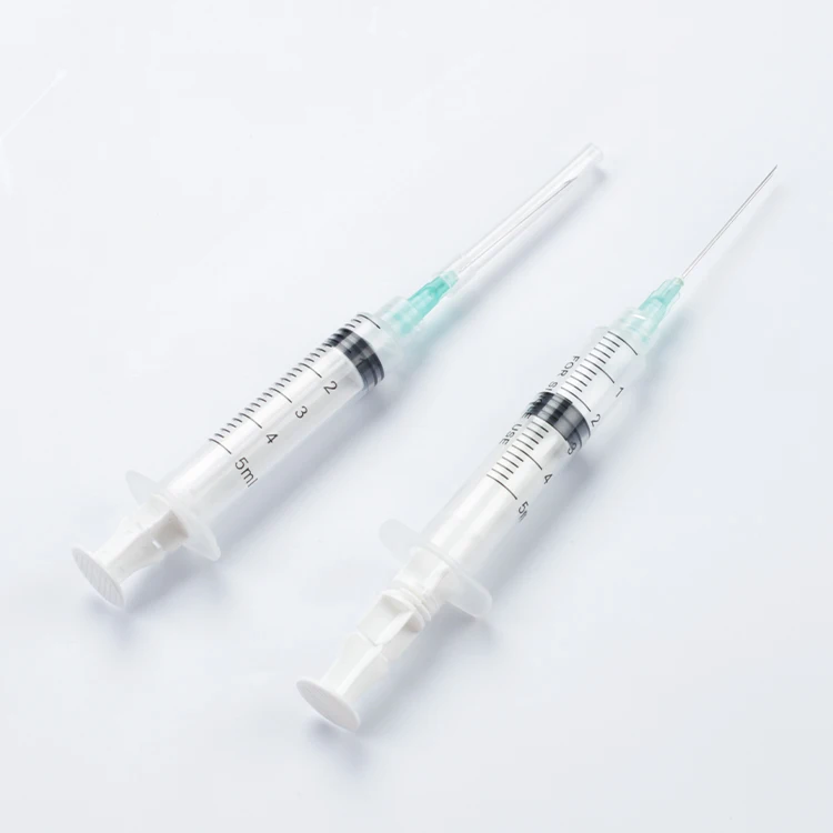 tail Ce Approved Medical Safety Self Destruct Syrine 0.5Ml Auto Disable Syringes With Needle