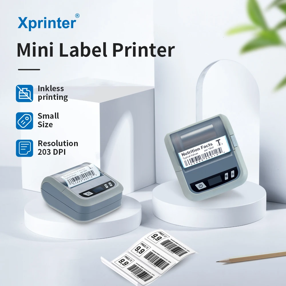 Xprinter модный дизайн 3-дюймовый портативный доставка стикер принтер мини-принтер 80 мм XP-P323B