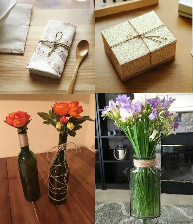 Qingyun 100% Natural Jute Braided Twisted Rope DIY Decoration Cord 1mm~50mm Recyclable sisal Packaging Rope