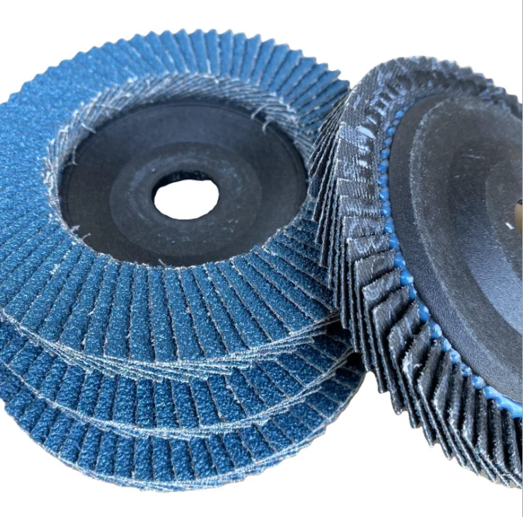 115 mm blue Zirconia Flap Disc Abrasive Flap Disk With Fiberglass Backing