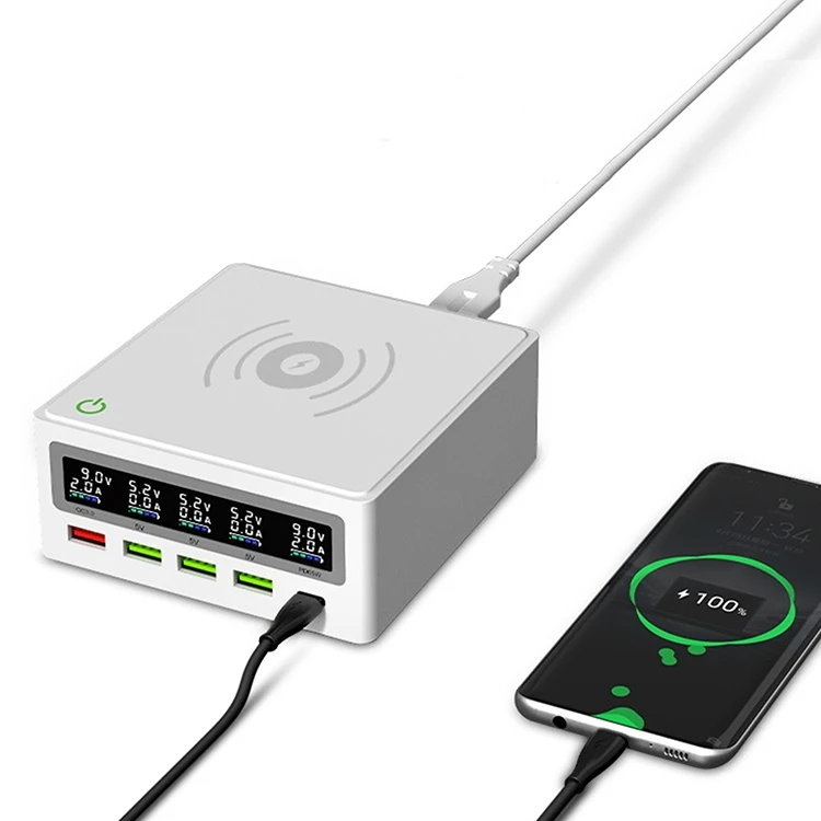 muti function 100w mobile phone fast station usb adapter wireless chargers