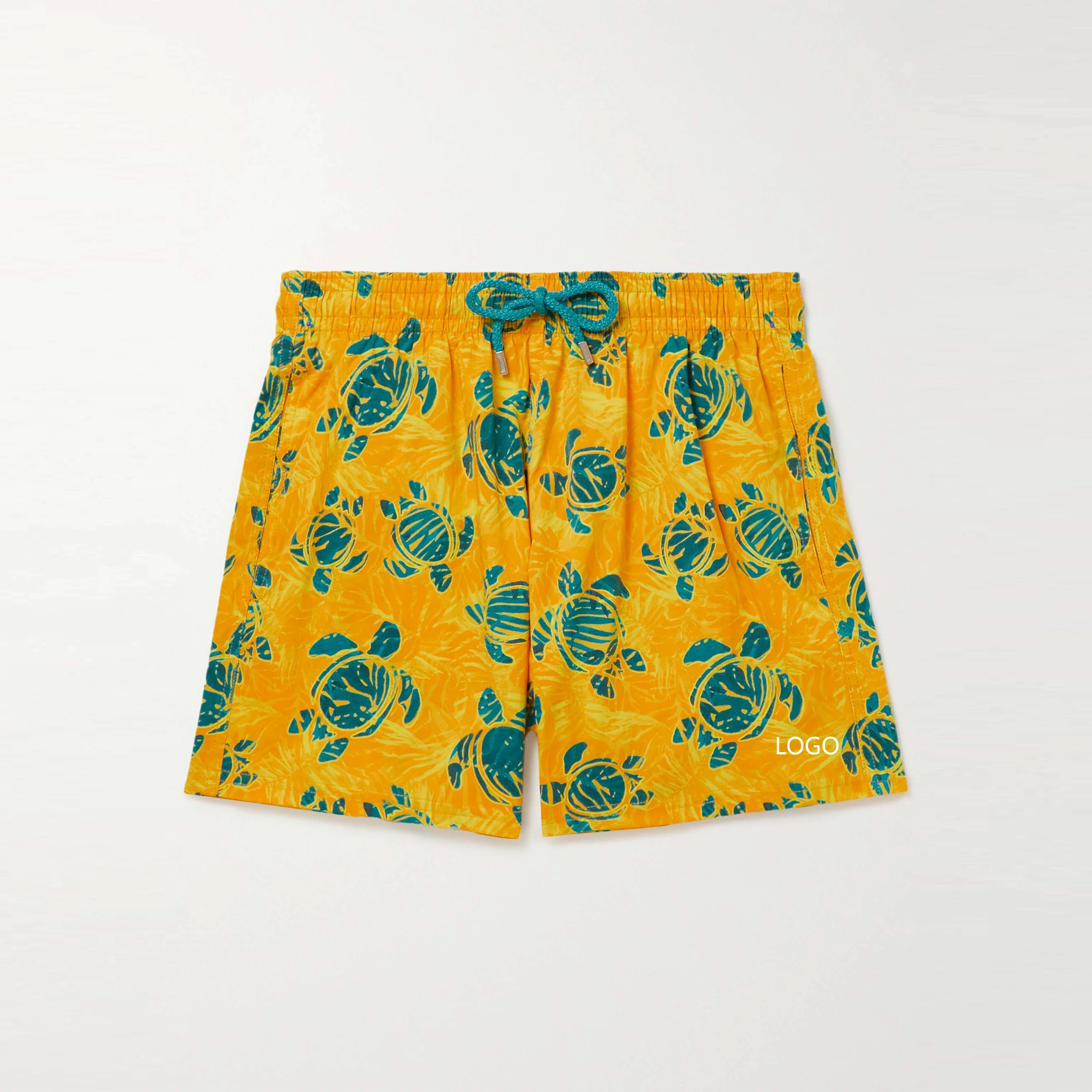 Custom Recycled Designer Mens Swimwear Beachwear Drawstring Surf Board Beach Shorts Swimsuit Printed Floral Swim Trunks For Men