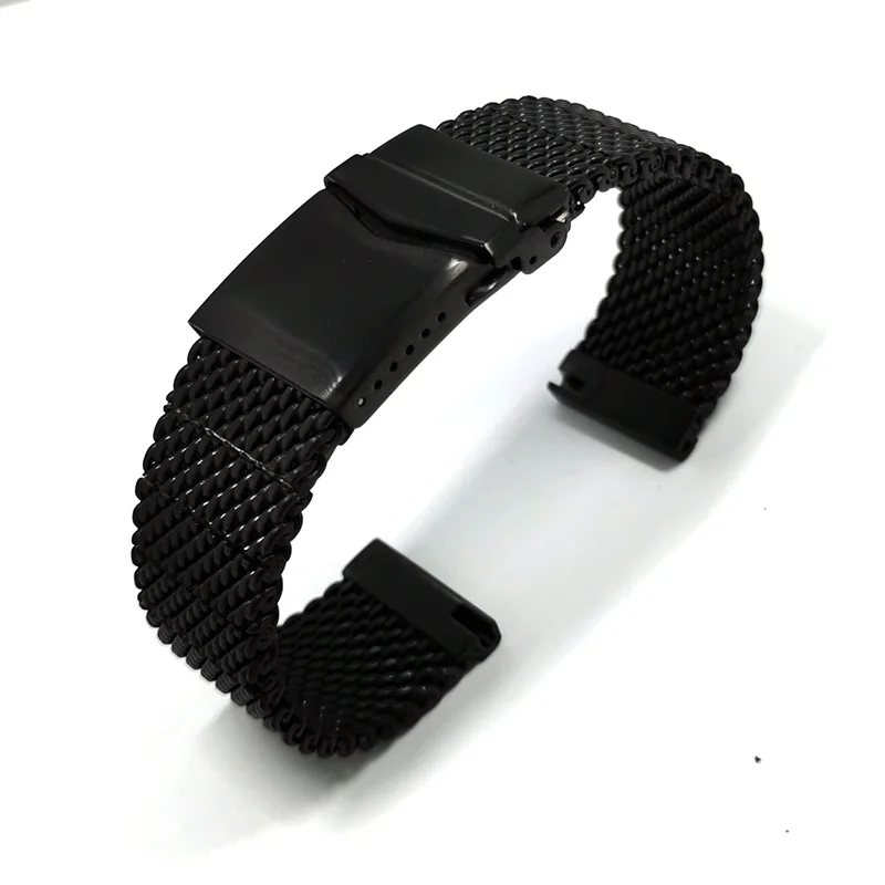 quick release adjustable shark mesh high quality watch band strap