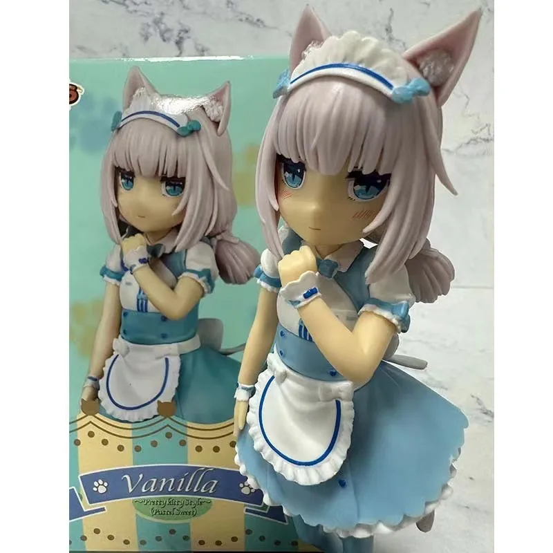 18cm 2 Styles Nekopara Chocolat Maid Girl Dress PVC Anime Action Figure Vanilla Figura Model Toys Collection Doll Gift