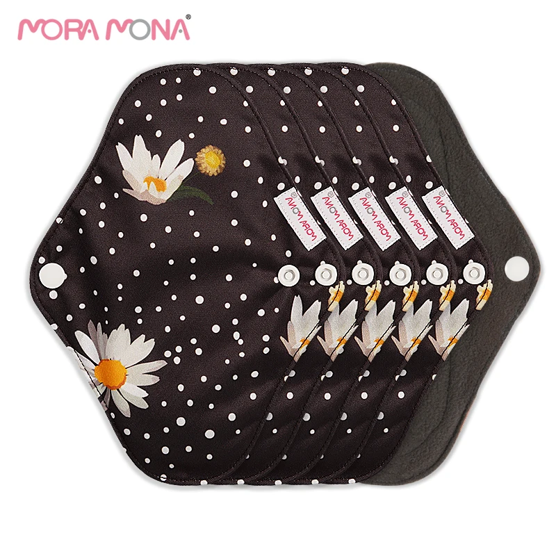 Mora Mona reusable menstrual pads sanitary napkin Sanitary Woman Bamboo Waterproof Washable Napkin Reusable Menstrual Pad