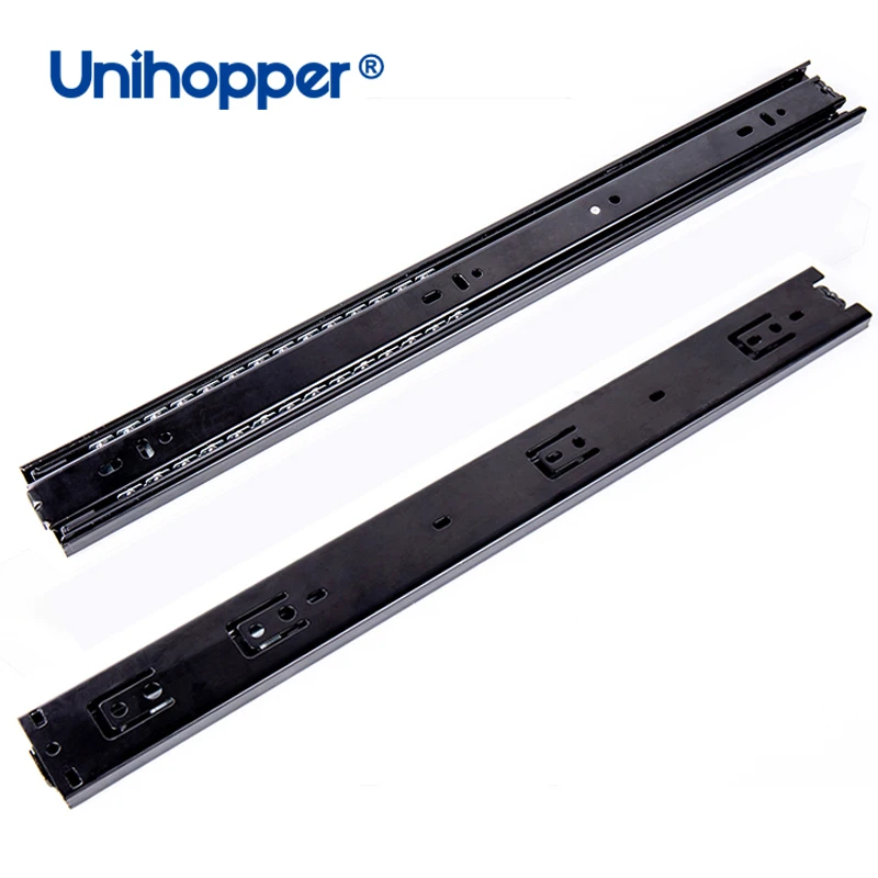 Unihopper 3 Fold Telescopic Drawer Rails Telescopic Channel Ball Bearing Slide Kitchen Cabinet Drawer Slide Rail