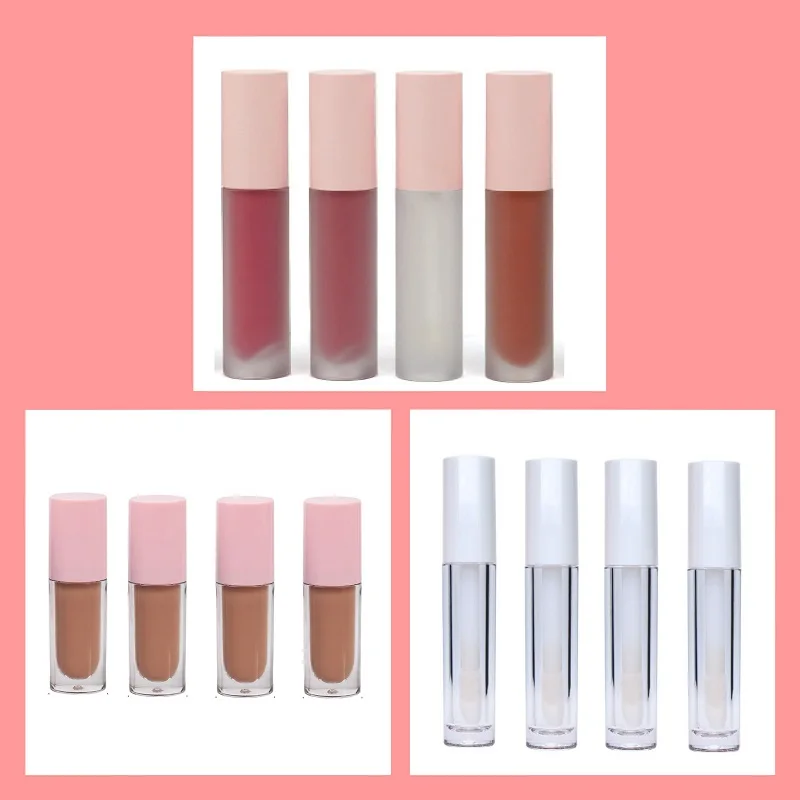 Small Quantity Customize Lipgloss Package Box Foil Printing Cardboard Boxes For Lip Oil Tint Private Label Lip Kit Packaging