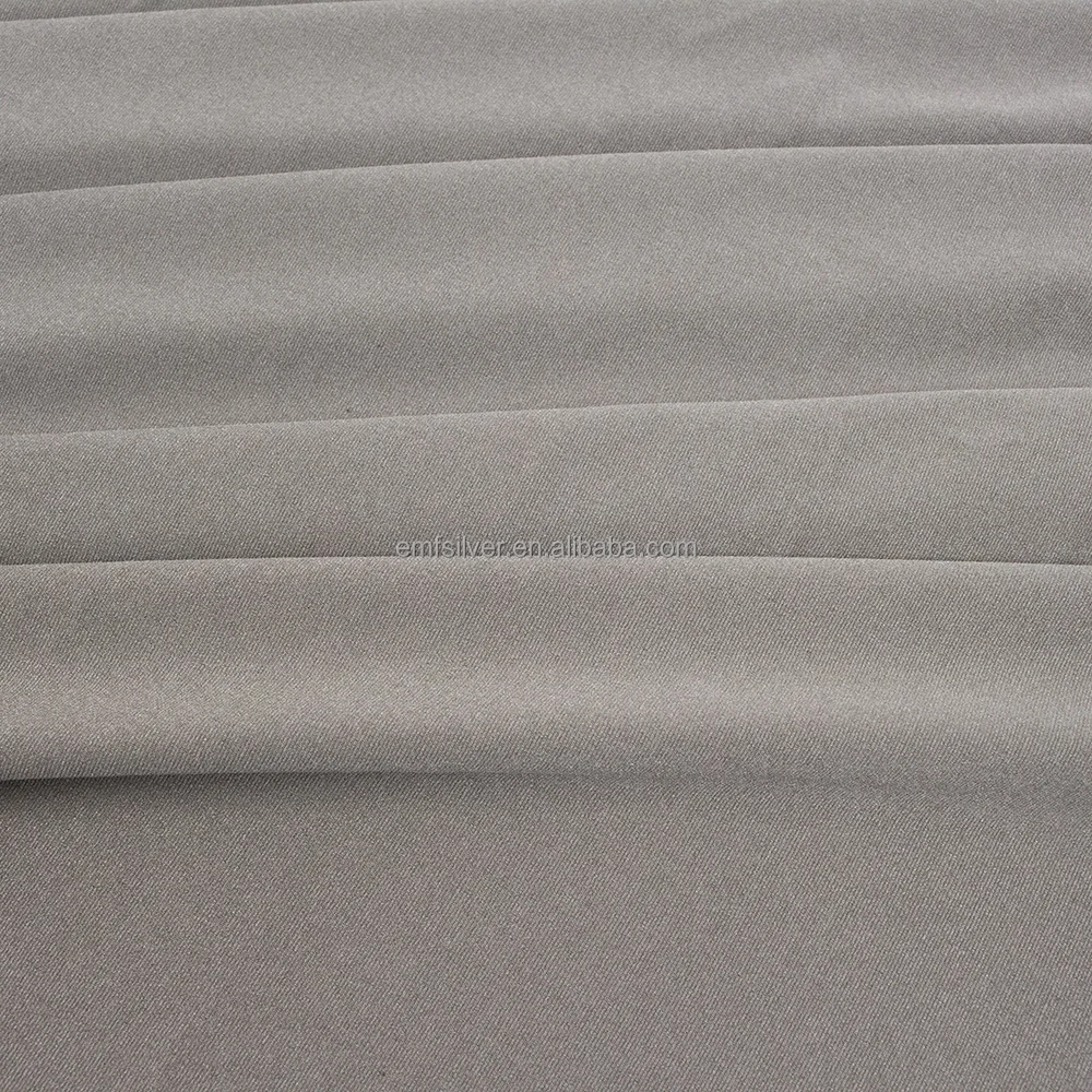 EMF Экранирование 100% Серебряное волокно Ткань радиация Серебряная проводящая ткань для экранирования одежды