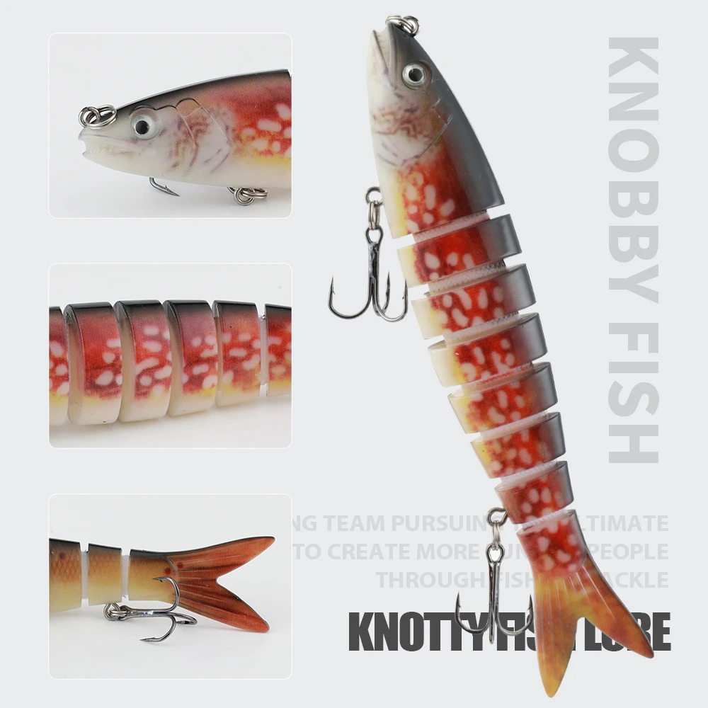 wholesale hard bait vib 135mm/20g section fish lures sinking vib8-Segment Multi Jointed Fishing Hard Lure