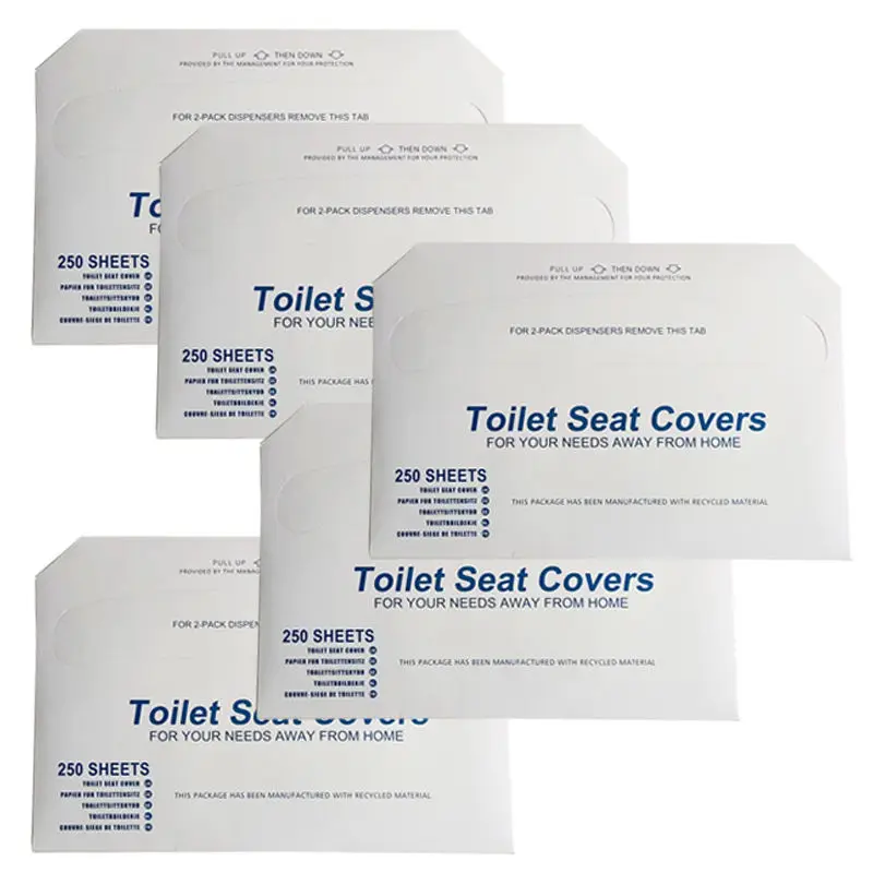 Disposable Health Care Toilet Seat Cover Virgin Wood Pulp WC Seat Cover Paper 250sheets Toilet Seat Covers