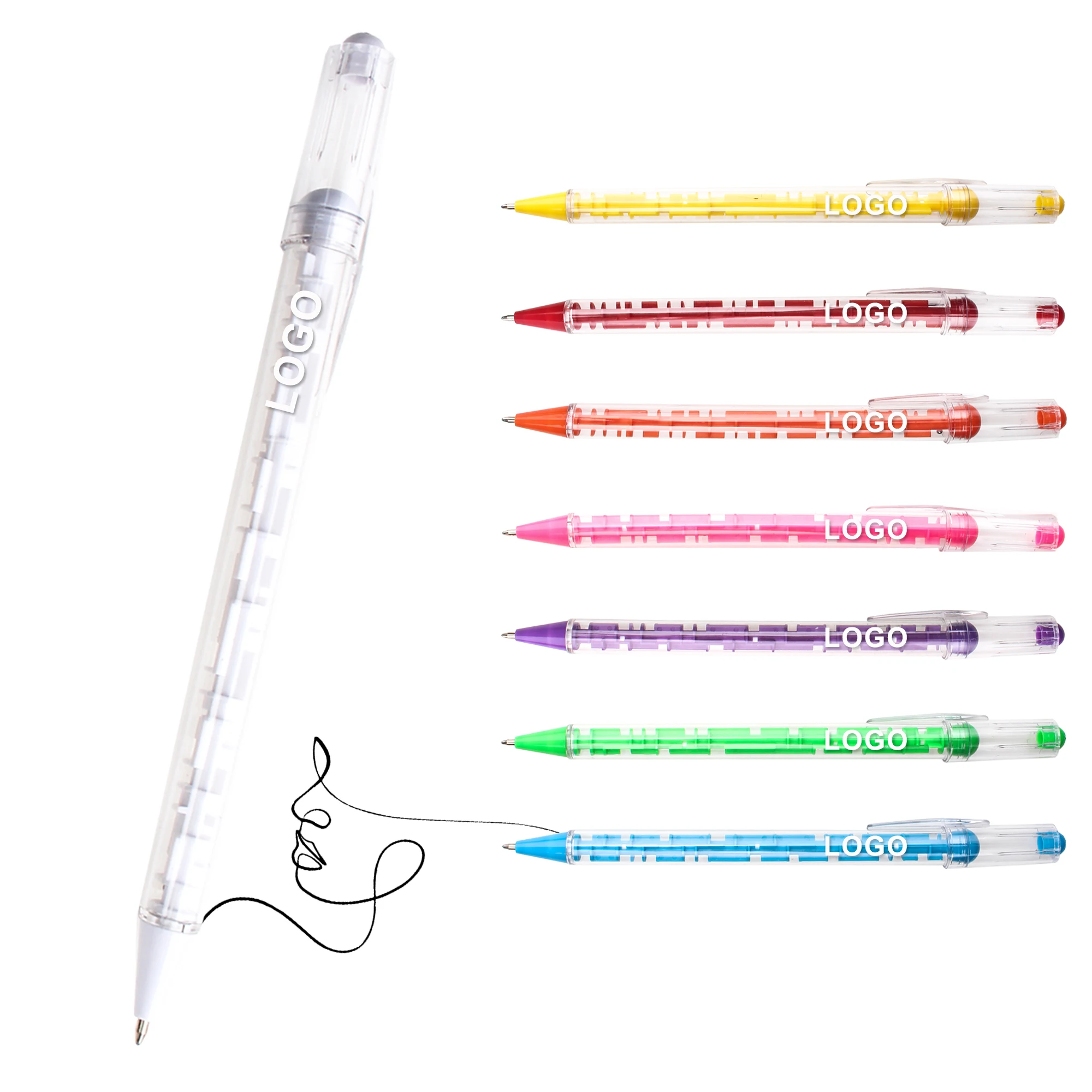 Promotion Novelty Puzzle Labyrinth Game Plastic Funny Maze Ball Pen With Custom Logo For Child School
