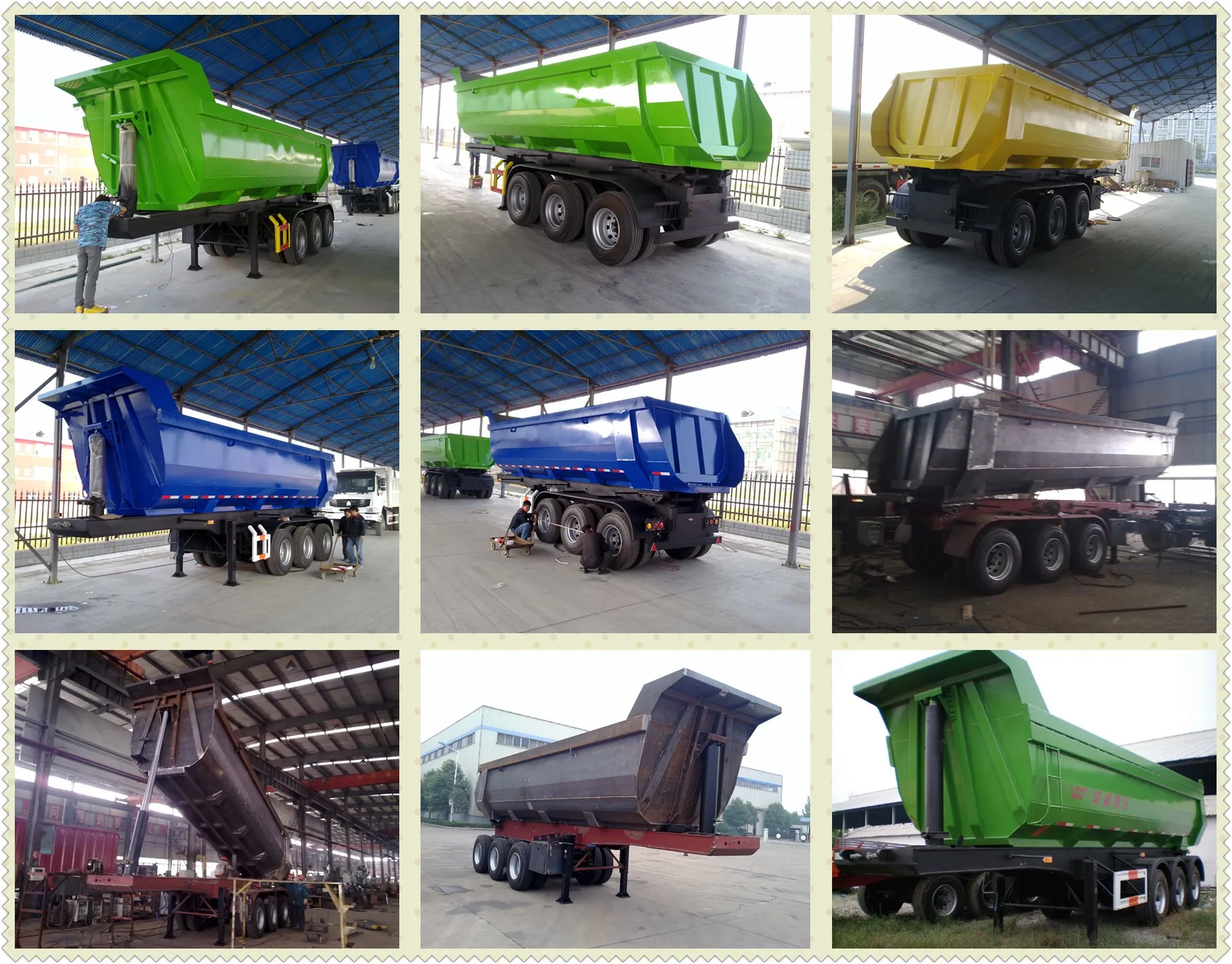 Hot sale  24 cbm dump semi-trailer Heavy Duty tipper semi-trailer for BAUXITE Transport