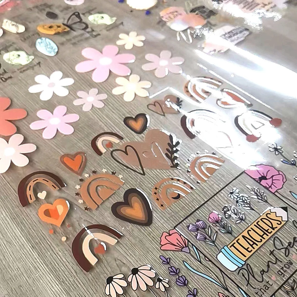 Permanent Adhesive Waterproof Custom Printed UV Transfer Stickers DTF Vinyl Transfer Labels for Products Label Packing