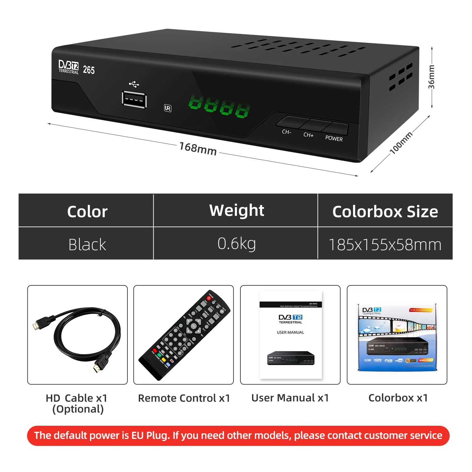 Factory Best Price Hd Decoder Digital Tv Converter Dvb-t2 terrestrial Receiver Set Top Box Decoder Dvb-t2 decoder scart dvb t2