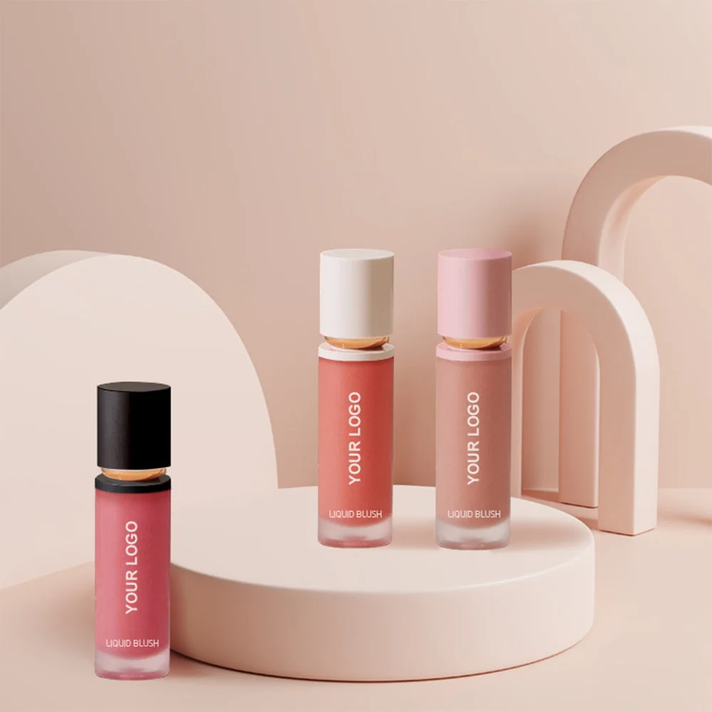 Silky 11 colors cheek liquid blusher customized your logo face contour makeup high pigment private blush label