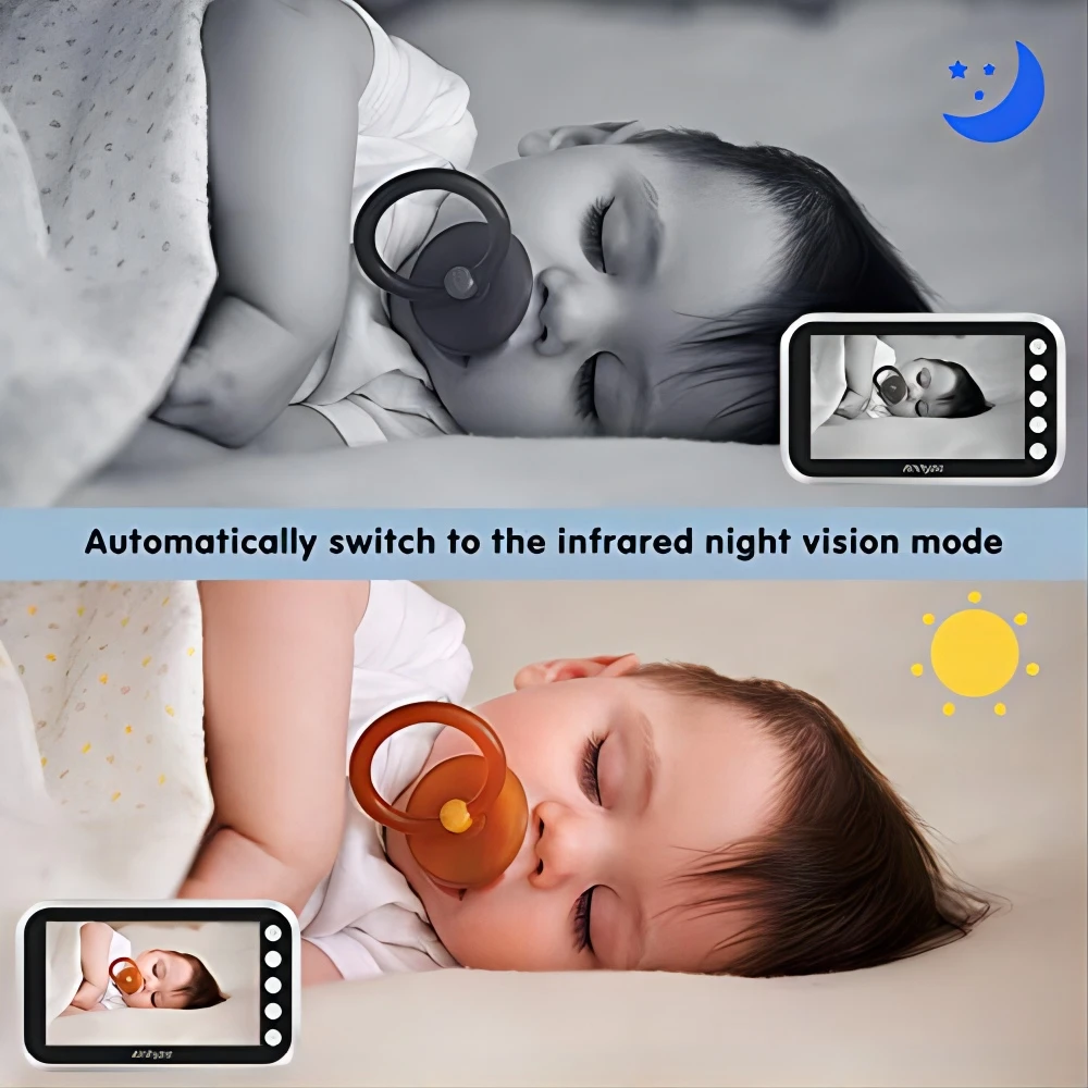 4.3inch Screen baby monitor camera 2way talk back wireless baby monitoring Camera Night Vision temperature baby monitor