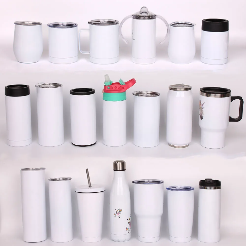 Wholesale blank sublimation 12oz stainless steel double wall vacuum tumbler coffee mug with handle