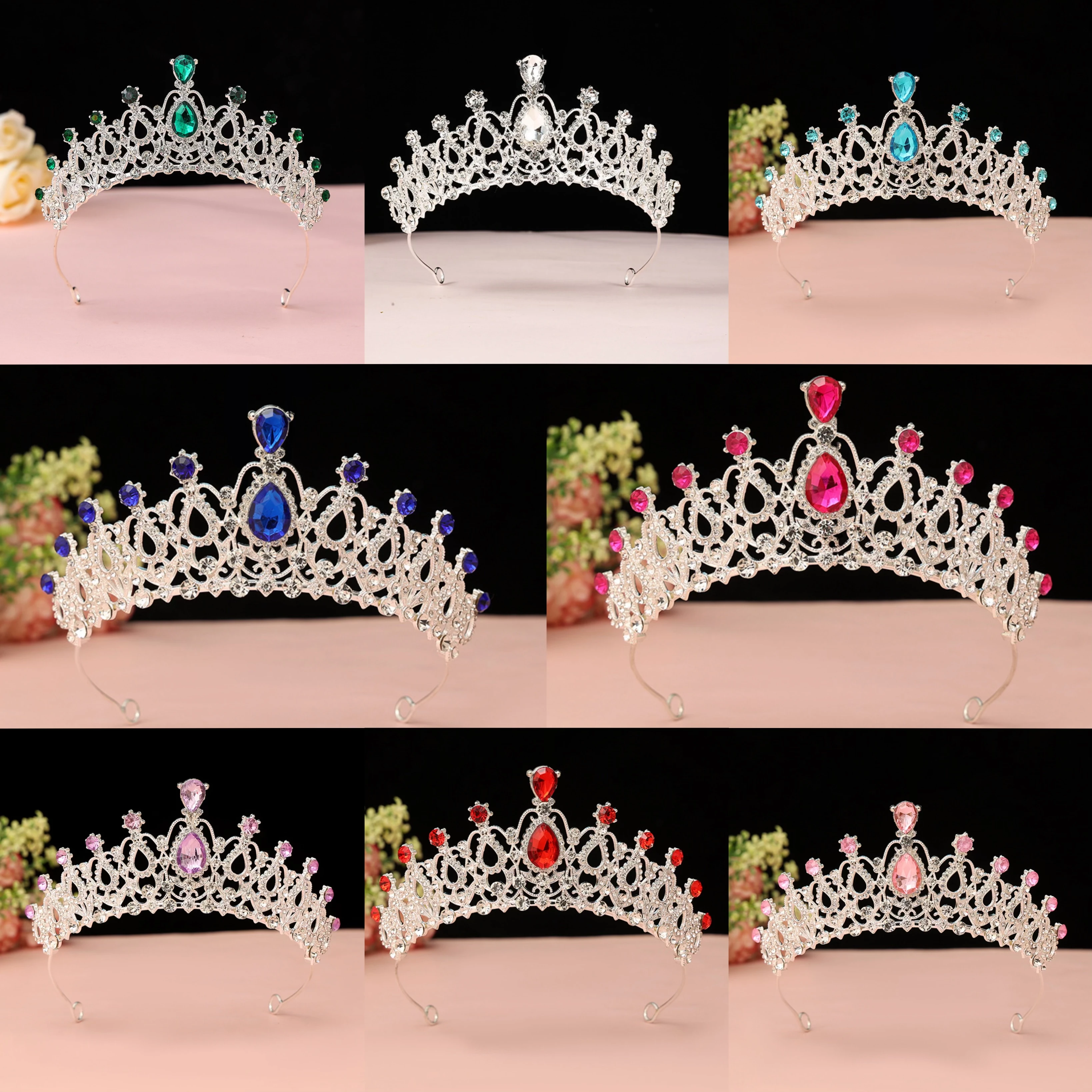 Latest Promotion Price Premium Latest Design Luxury Grand Wedding Silver Gilt Zircon Bride Crown for Queen