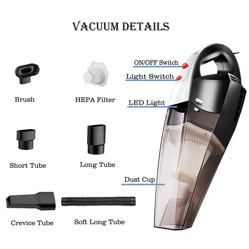 Vacuum Cleaner for Car Cleaning Car Wash Vacuum Portable