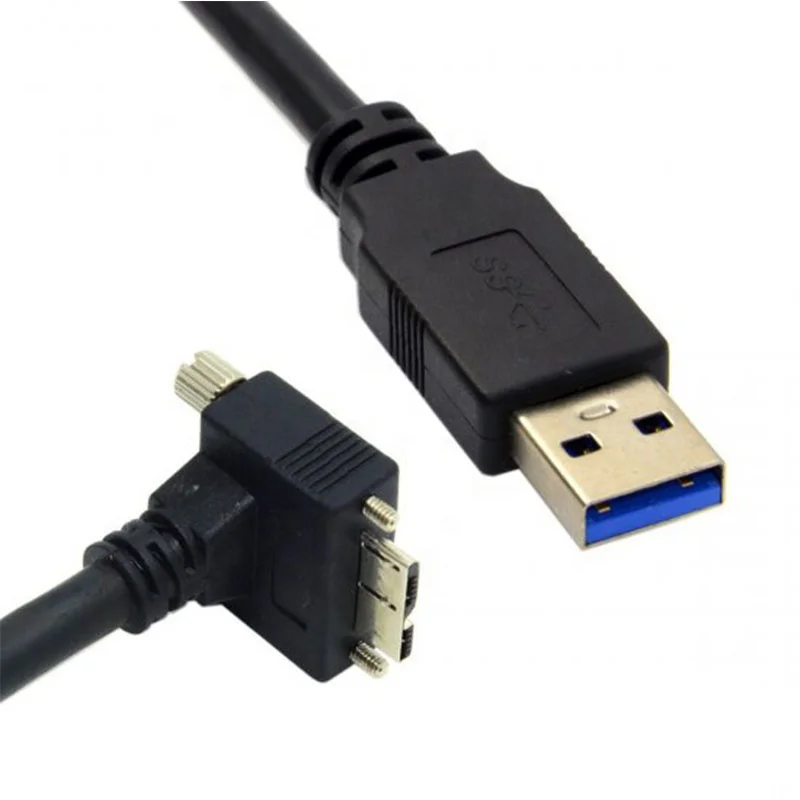 Up-Angled / Down-Angled Panel Mount  USB 3.0 A male to USB 3.0 Micro Male Cable for Nikon D800 D800E D810