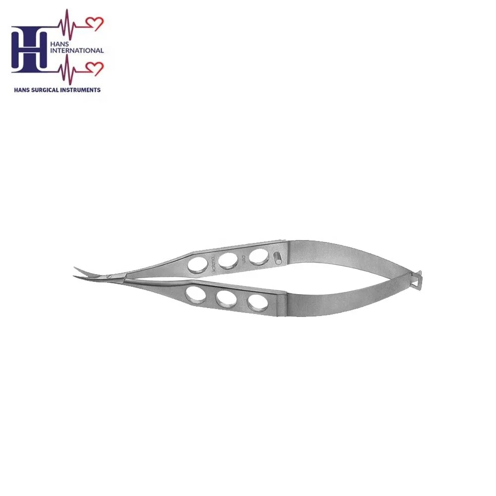 Castroviejo Universal Cornel Scissor Strongly Curved Blunt Tips Microsurgery Instruments