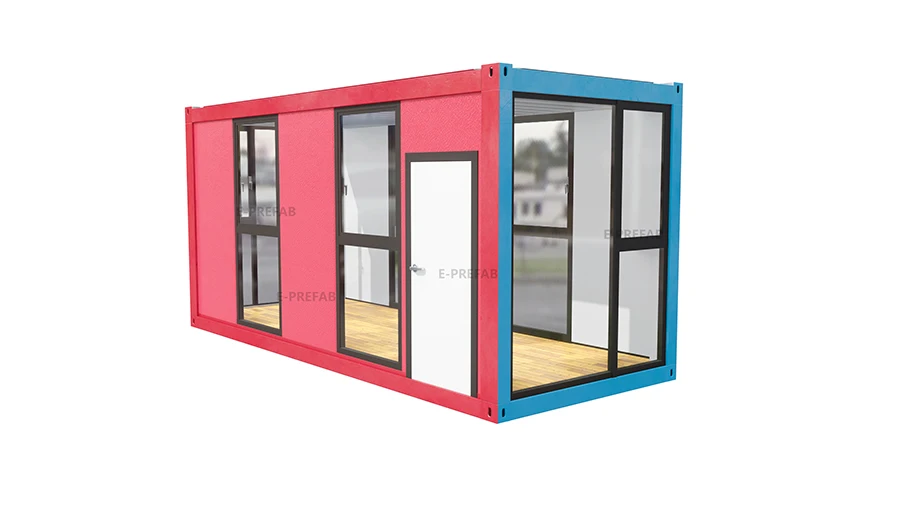 CE China Supplier Easy to install container house Safe Strong Stable Steel  20Ft/30Ft40 Ft Flat Pack Container House For Mall
