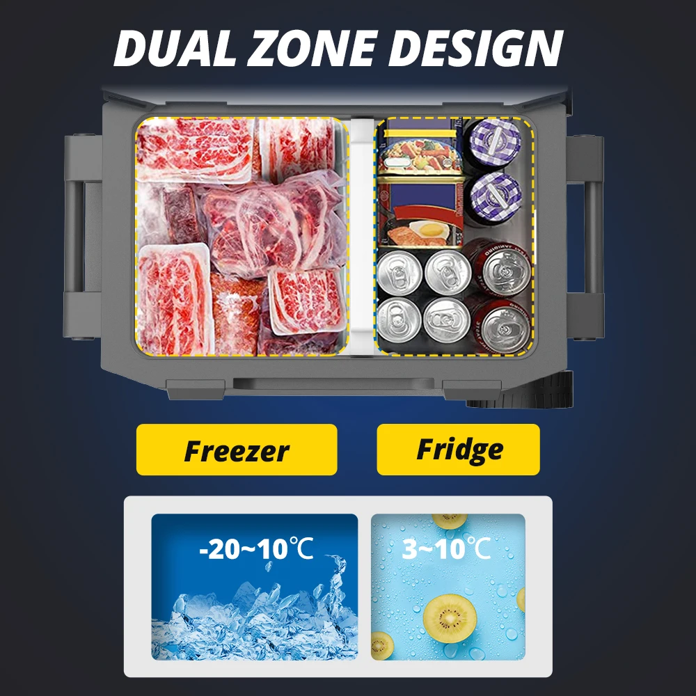 Wholesale Electronic Cooler Box Home 42L Mini Car Refrigerator 12V Caravan Rv Vehicle Camping Fridge with Bottle Opener