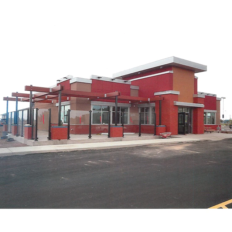 Customized low cost steel structure restaurant building