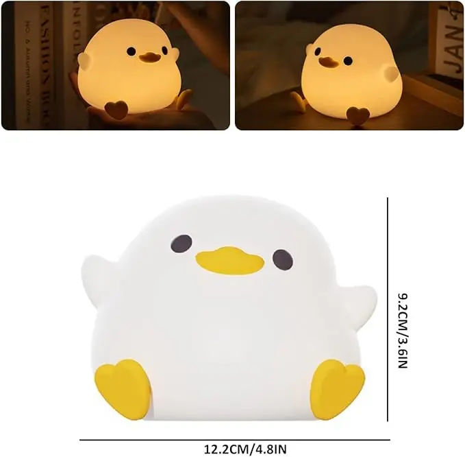 Cute Cartoon Touch Lamp Silicone Nursery Light with Timing Function Rechargeable Mini Baby Bedside Lamp Tap Control Table Lamp