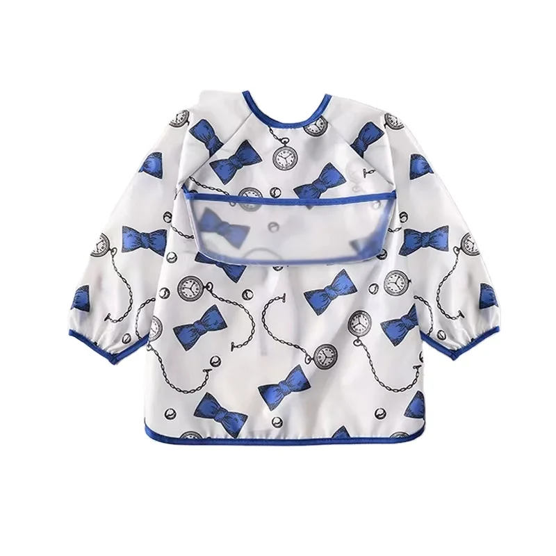 OEM 0-36 месяцев унисекс нагрудники с длинными рукавами для малышей машинная стирка Детский водонепроницаемый нагрудник кормления детский еды