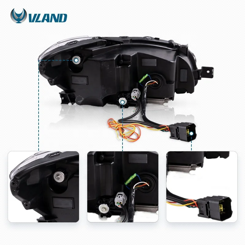 VLAND Factory Full LED Headlights For Subaru Impreza WRX VA STI Head Light Lamp 2015-UP With Sequential & Welcome Breathing