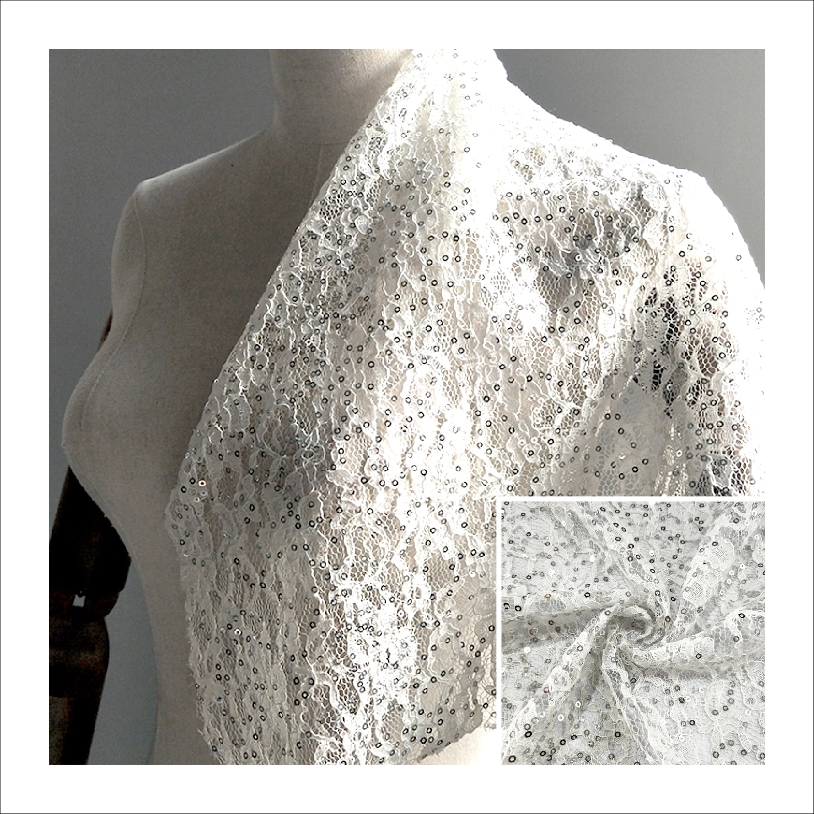 Online Embroidery Net Lace Fabric African For Wedding Dress