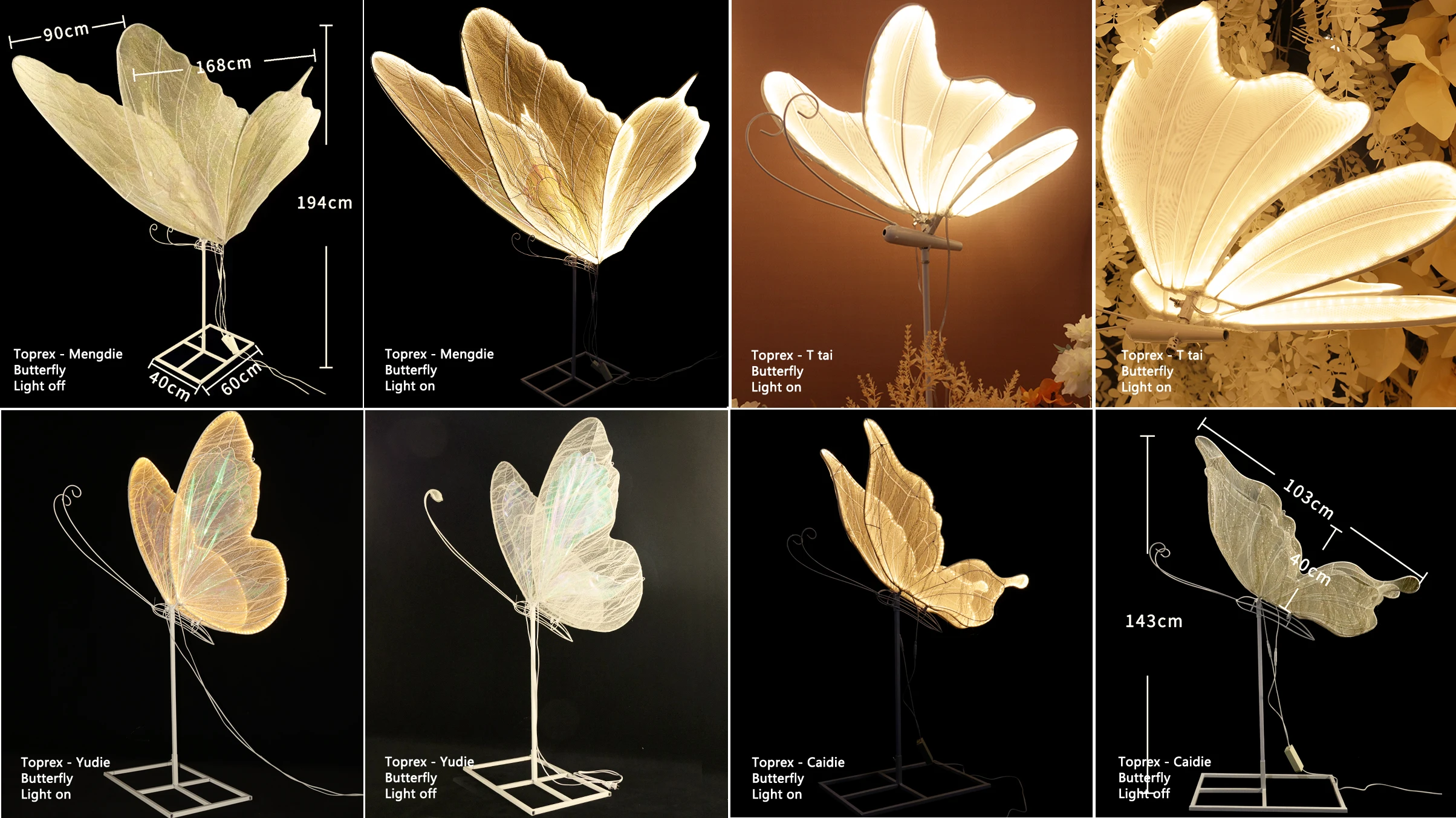 Romantic Ground Hanging Crystal Wedding Decorations Lifelike Holding Butterfly Dynamic Wings Butterfly