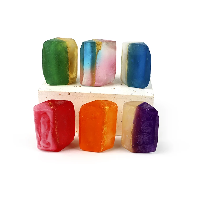 Custom Mica Natural Stone Beautifully Shape Relaxing Bath Soap Cleaning Hand soap Essential Oil Handmade Soap
