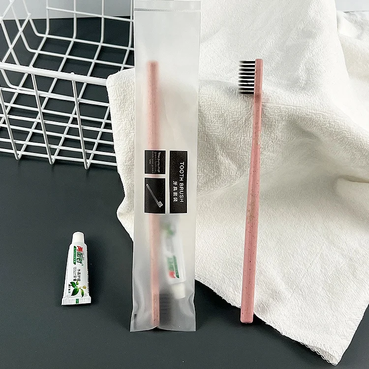 Hotel Amenities customization disposable Dental Kit Hotel Toothbrush with toothpaste kit