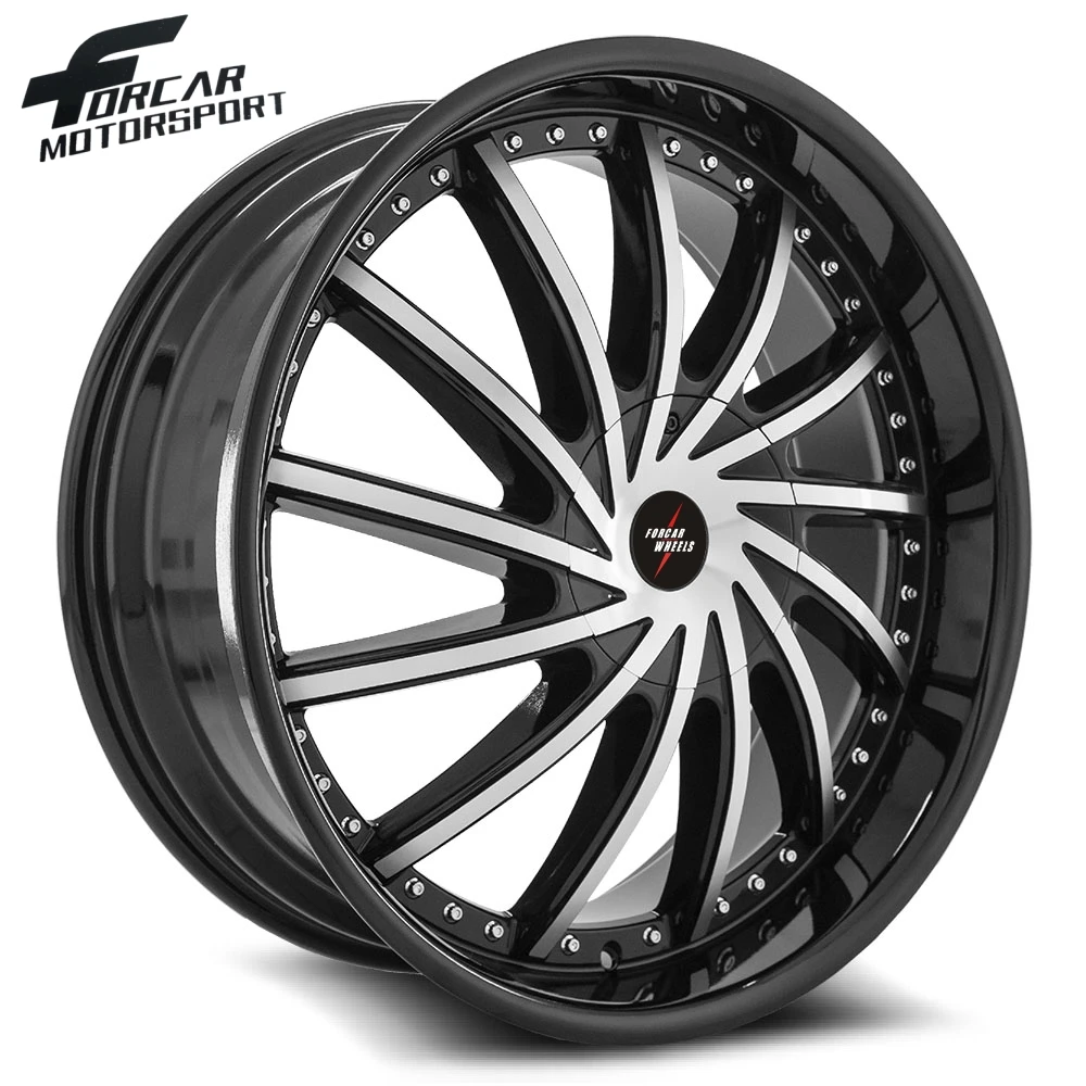 16 to 24 Inch Big Capacity Lightweight 2 pieces 6061 Aluminum Alloy Forged Wheels
