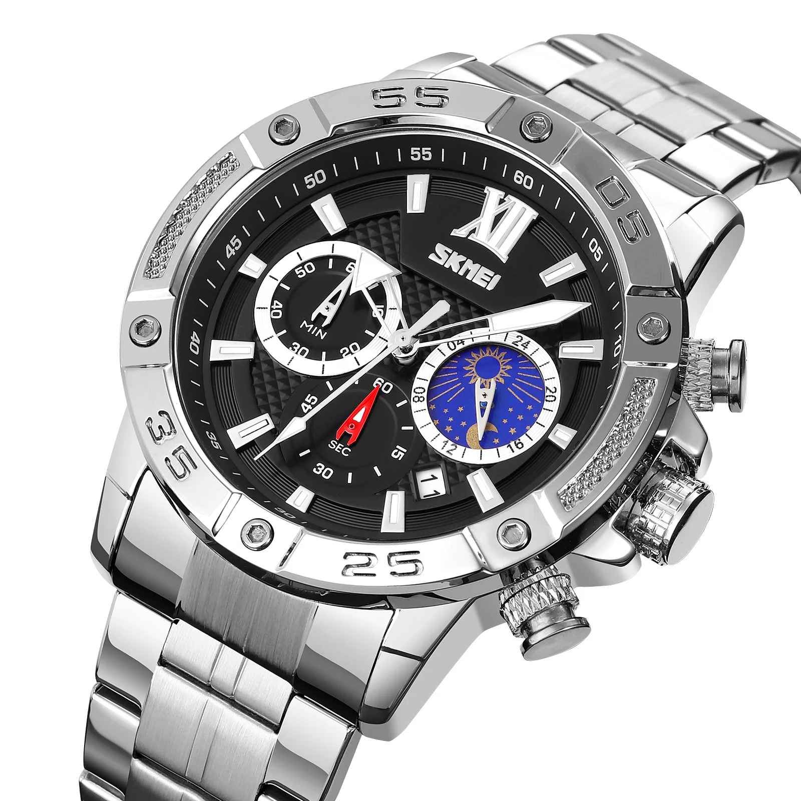SKMEI 9235 Custom Made Brand Your Own Quartz Wristwatches Men Stainless Steel Luxury Fashion Watches
