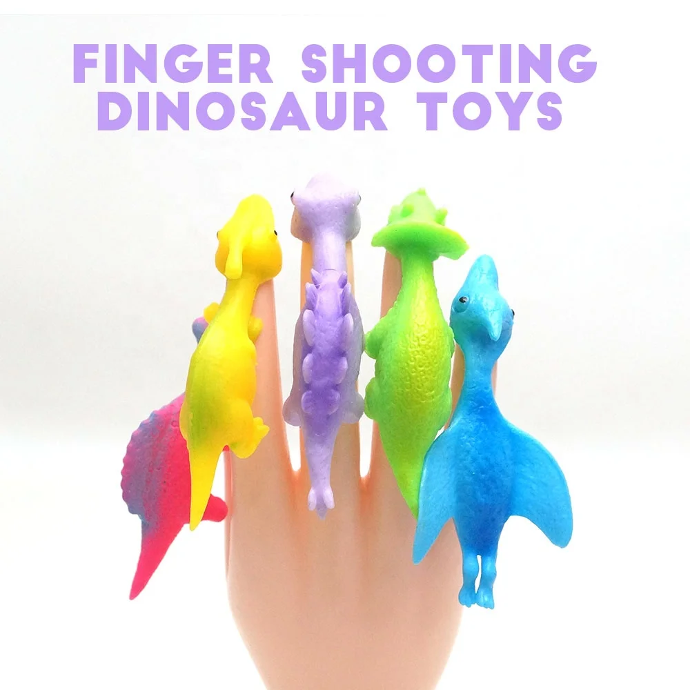 New Creative Decompression Tpr Toys Flicking Finger Shooting Dinosaur Toys